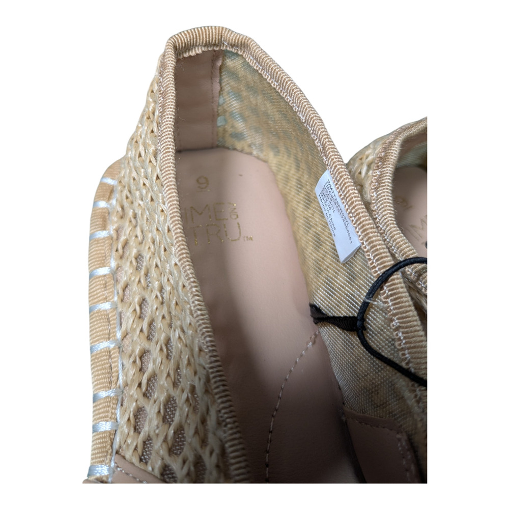 Time And Tru - Espadrille - Mary Jane Flats - Size 9 - NWT - Tan - Picture 7 of 8